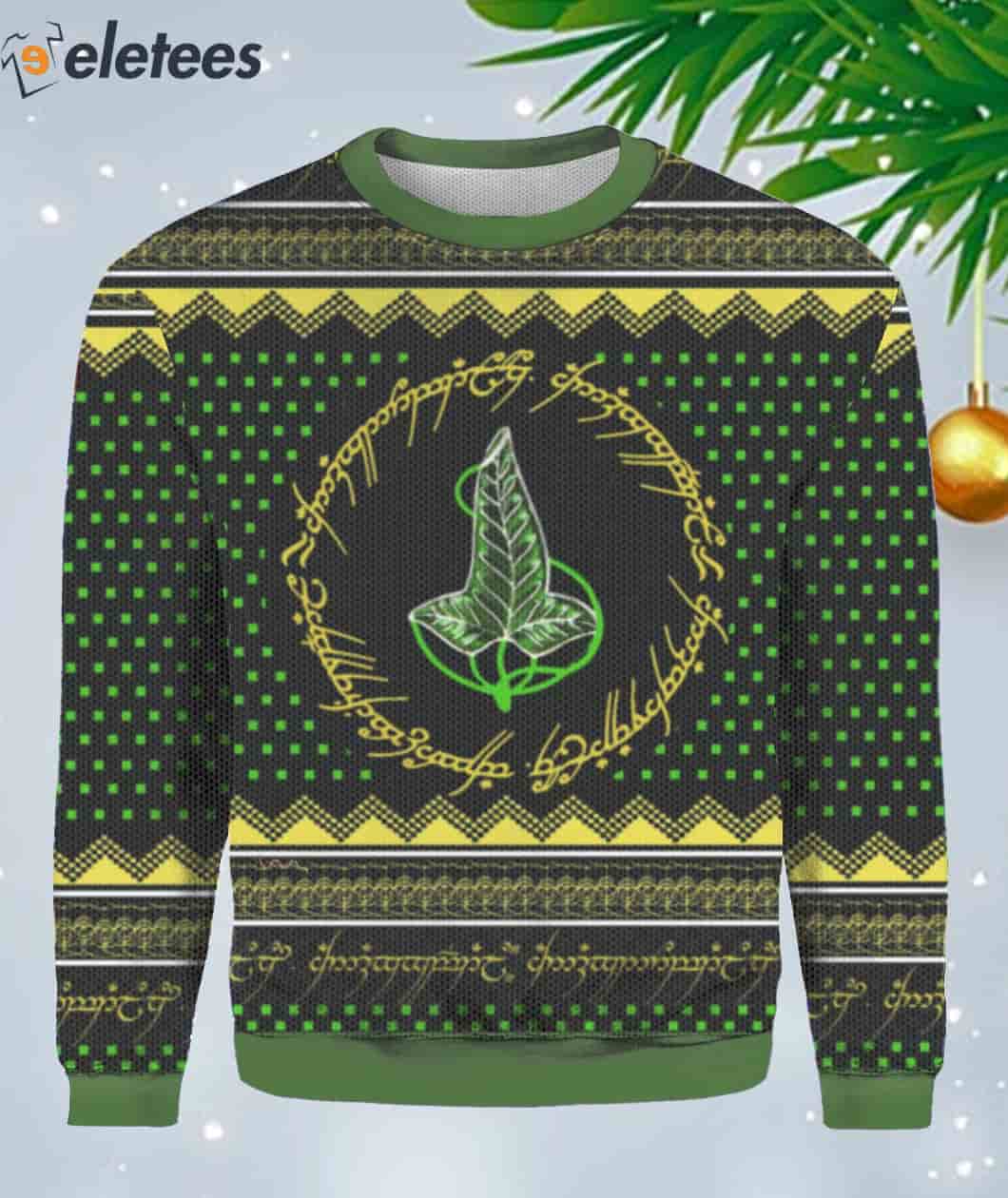 The Lord of The Rings Leaves of Lorien Christmas Sweater