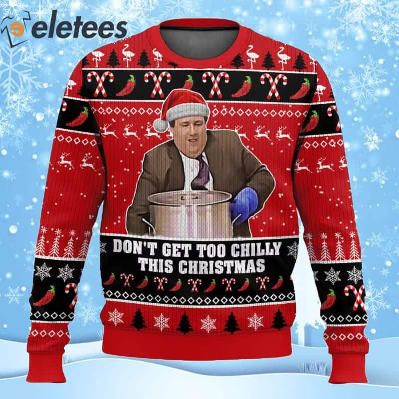 The Office Kevin Malone Don't Get Too Chilly This Christmas Ugly Sweater