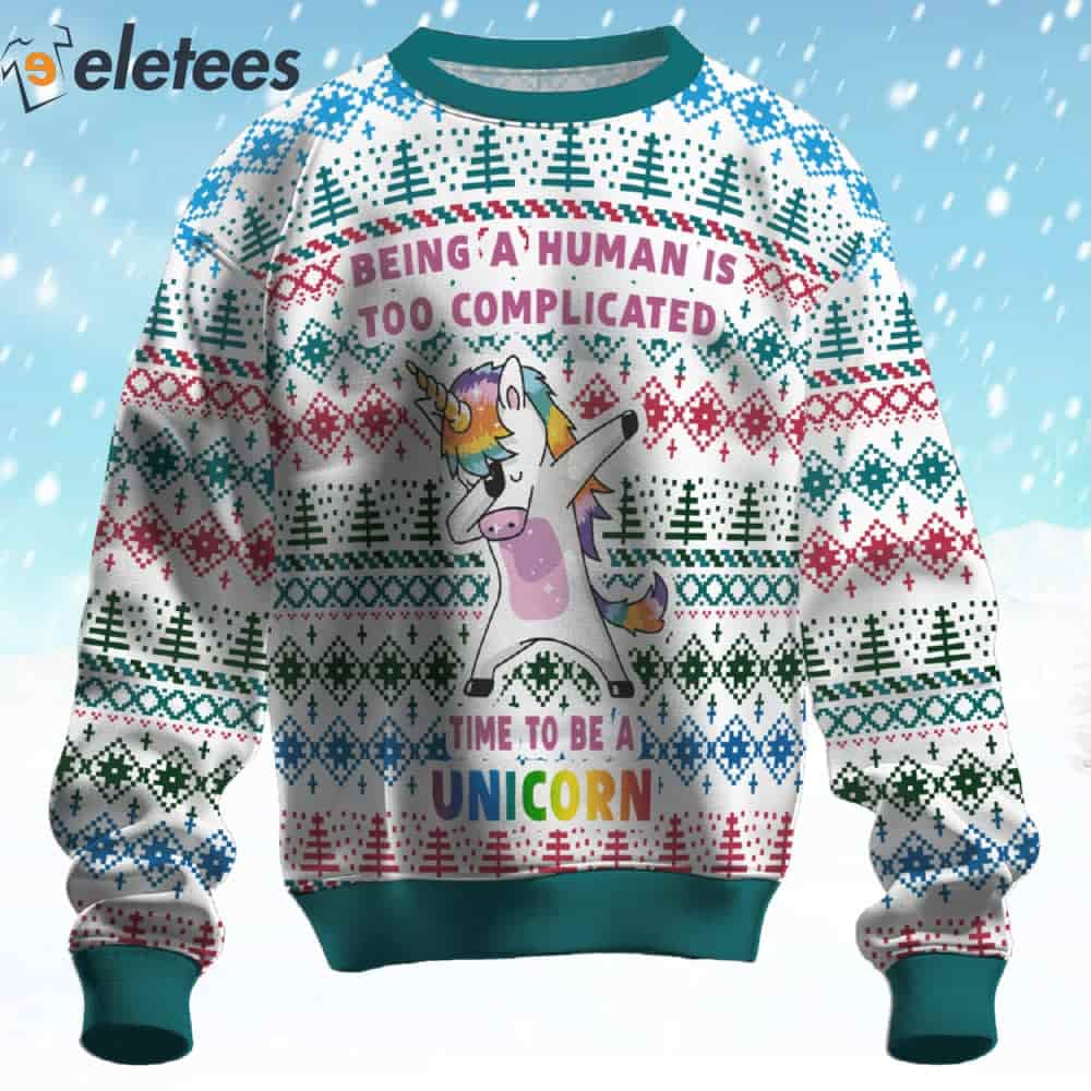 Time To Be A Unicorn Ugly Christmas Sweater