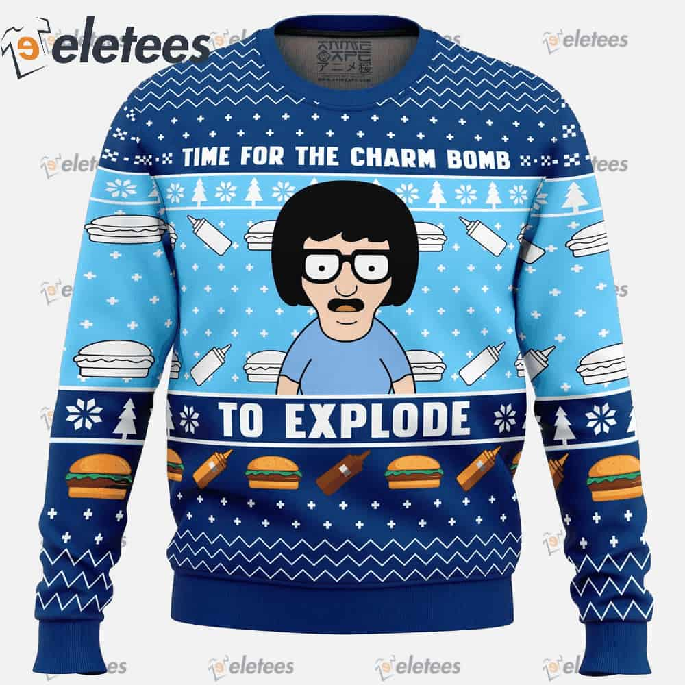 Time for the Charm Bomb to Explore Bob's Burgers Ugly Christmas Sweater