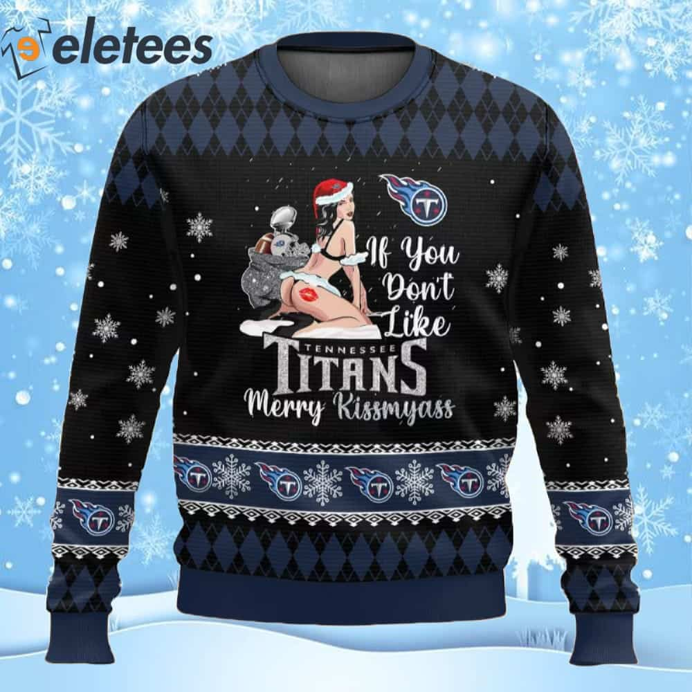 Titans Football Merry Kissmyass Ugly Christmas Sweater