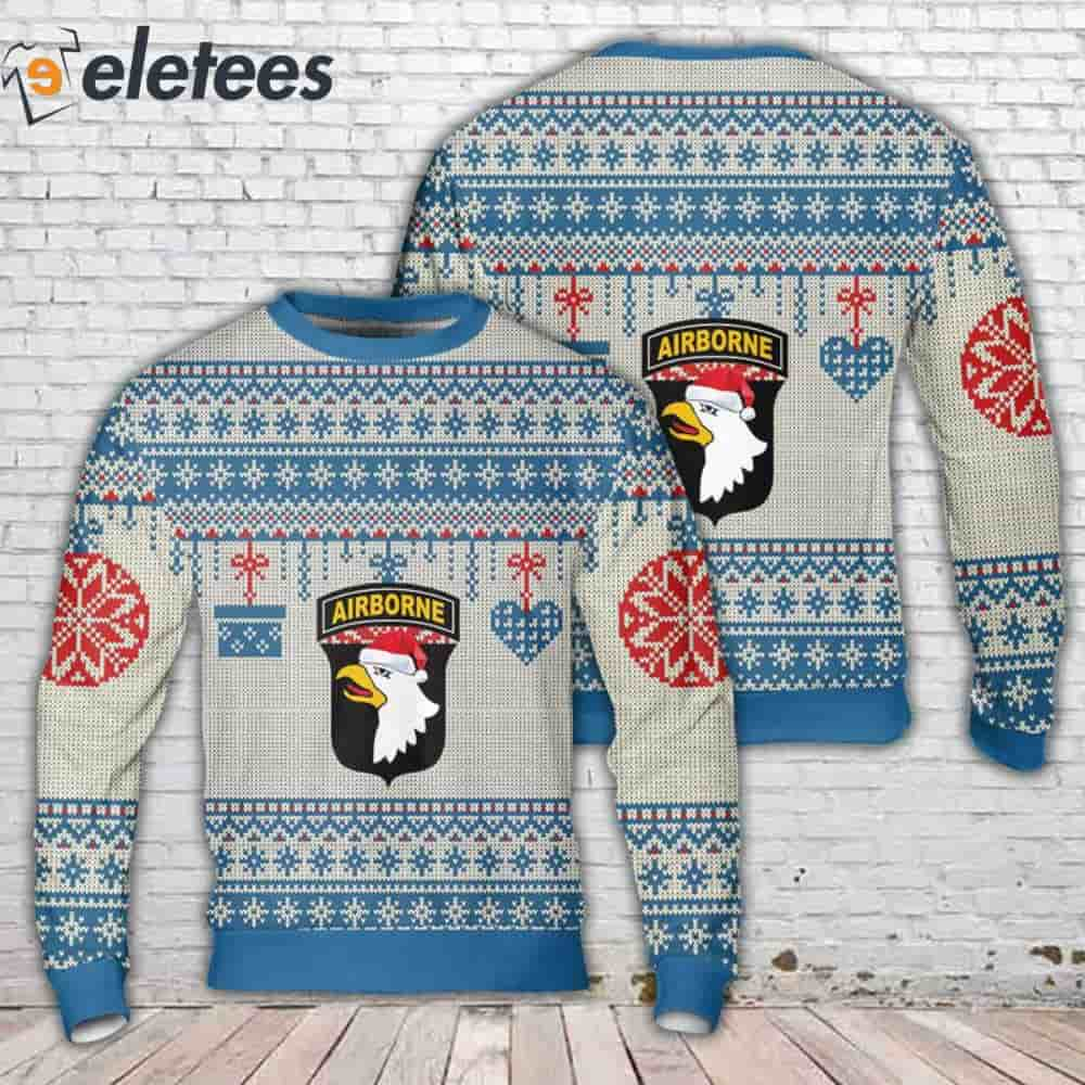 US Army 101st Airborne Division Ugly Christmas Sweater