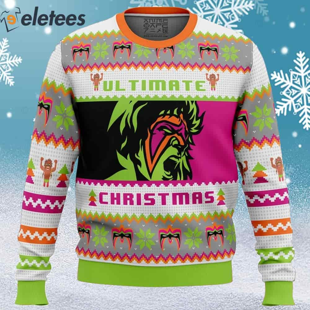 Ultimate Warrior Christmas Pro Wrestling Ugly Christmas Sweater