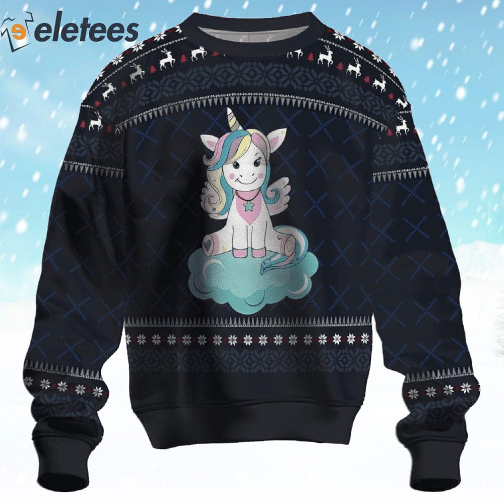 Unicorns Smile Ugly Christmas Sweater