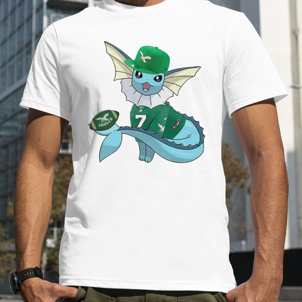 Vaporeon Funny Collab With Philadelphia Eagles NFL x Pokemon T-Shirt