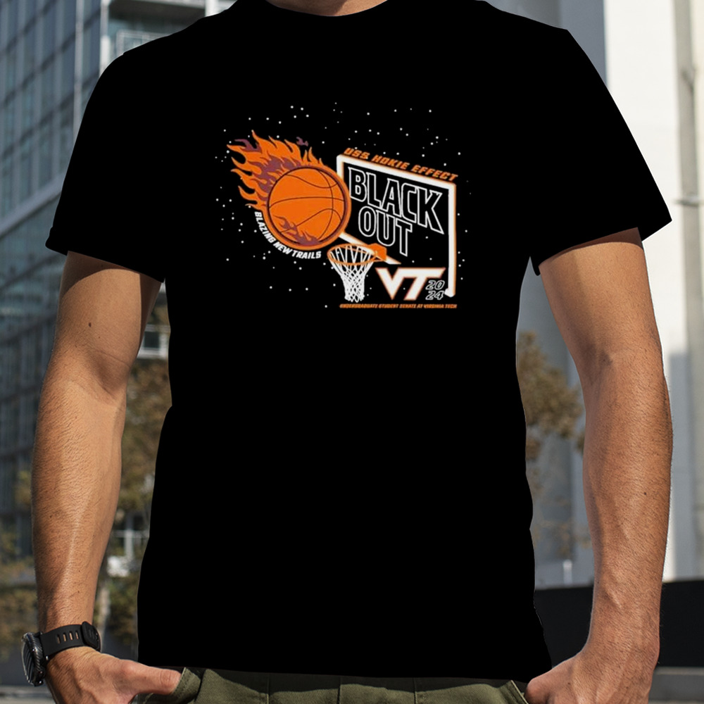 Virginia Tech Basketball Hokie Effect Black Out T-shirt