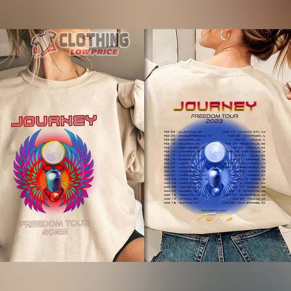 2023 Freedom Tour Journey Merch, 2023 Journey Tour Shirt Journey Concert 2023 Shirt Journey Rock Tour 2023 Setlist T-Shirt