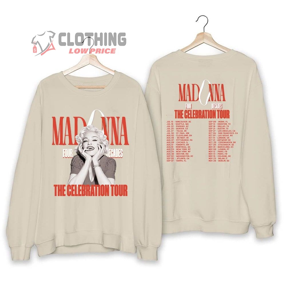 2023 Madonna Four Decades Tour Merch Madonna Four Decades Tour Shirt The Celebration Tour 2023 T-Shirt