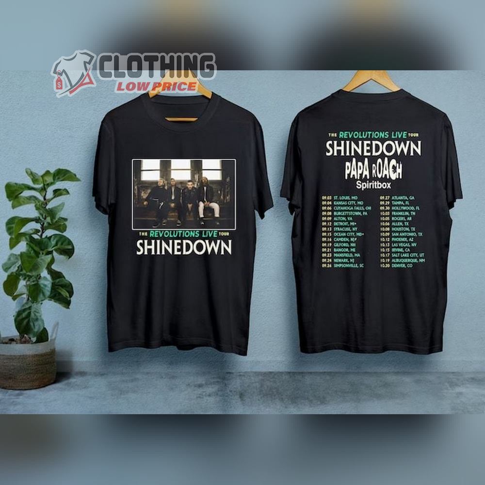 2023 Shinedown Band The Revolutions Live Tour Shirt, Shinedown Tour 2023 Presale Code Merch