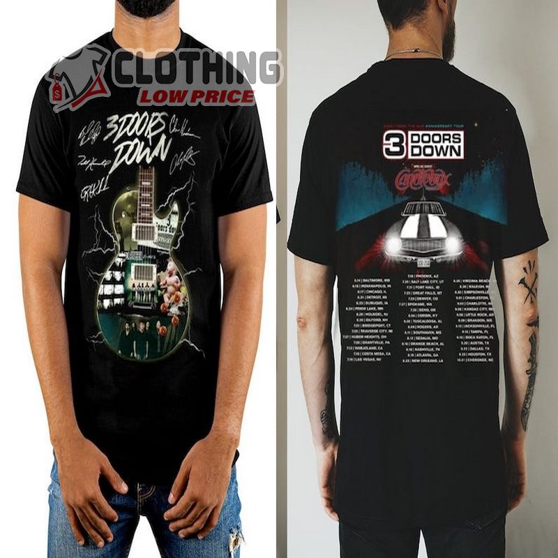 2023 Tour 3 Doors Down Band T-Shirt, Away From The Sun Anniversary Concert Shirt, 3 Doors Down Rock Band Shirt