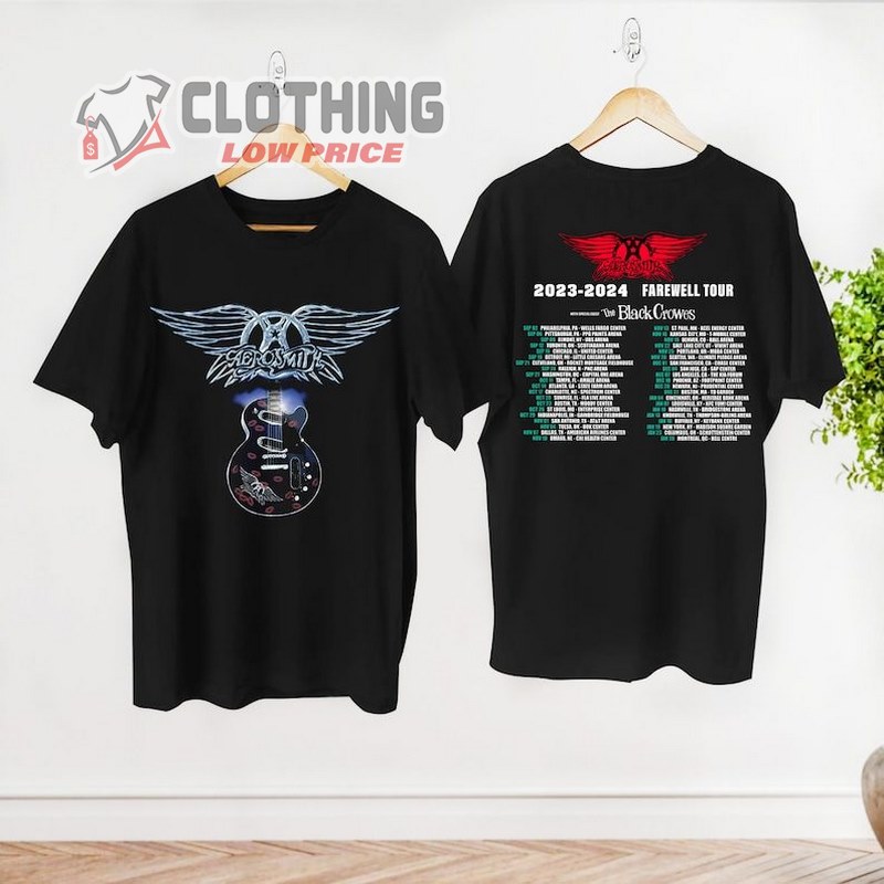 2023 Tour Peace Out Farewell Aerosmith Band Shirt, Aerosmith Farewell Tour 2023 T- Shirt, Aerosmith Tour Setlist T- Shirt