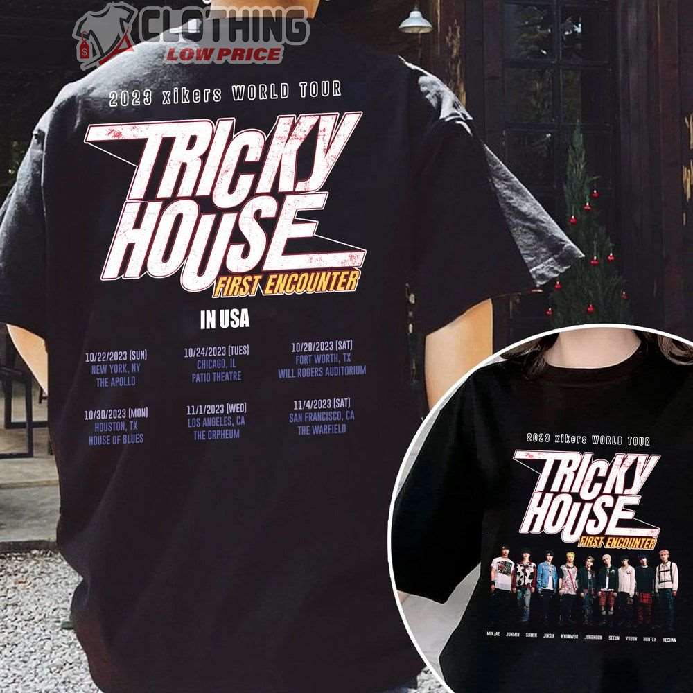 2023 Xikers World Tour Tricky House First Encounter In USA Merch, House Of Tricky How To Play Album Shirt, Xikers World Tour 2023 USA T-Shirt