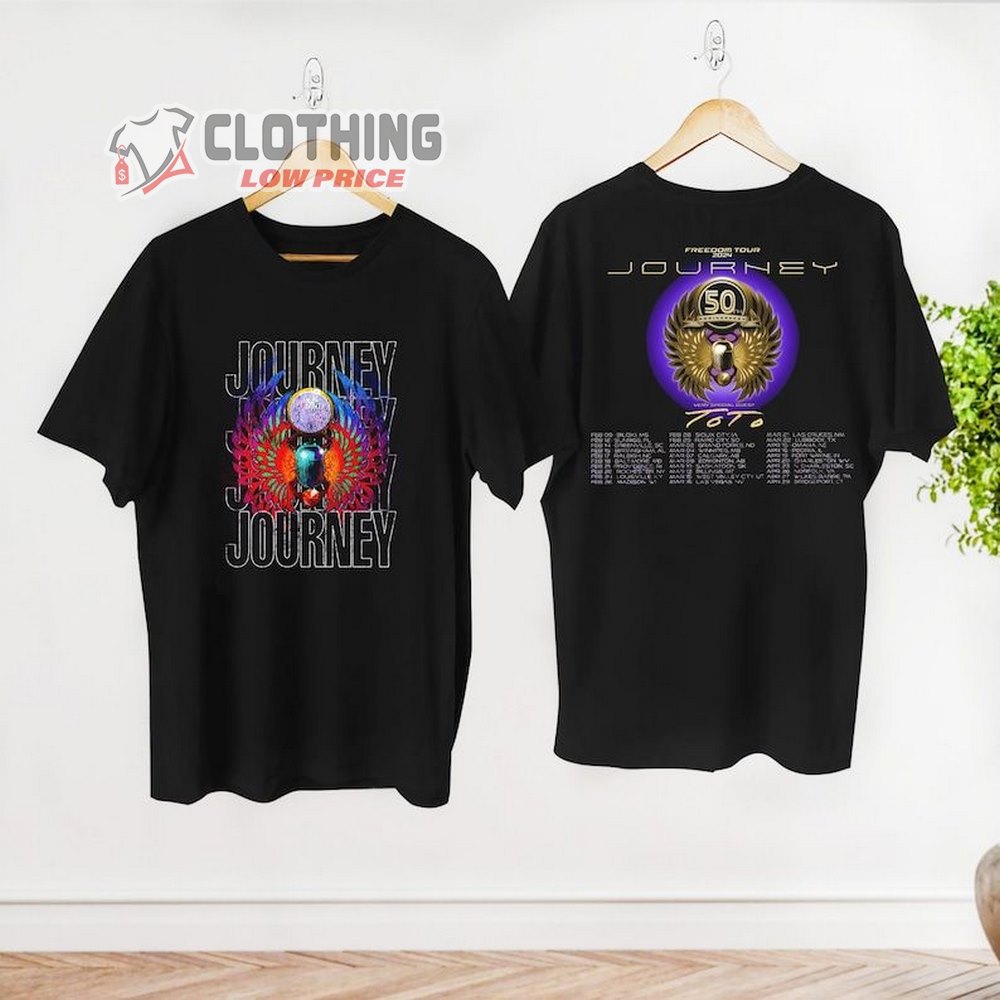 2024 Journey Band Freedom Tour Setlist Shirt, Journey Band Merch, Rock Band Journey Shirt, Journey Band Tour 2023 Shirt