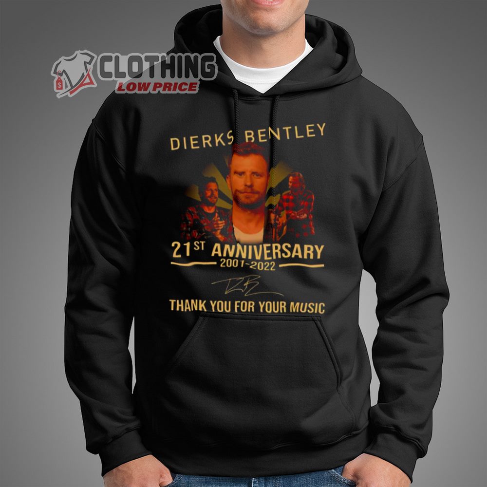 21st Anniversary 2001- 2022 Dierks Bentley Shirt, Dierks Bentley Beers On Me Merch, Lyrics Gold Dierks Bentley Merch