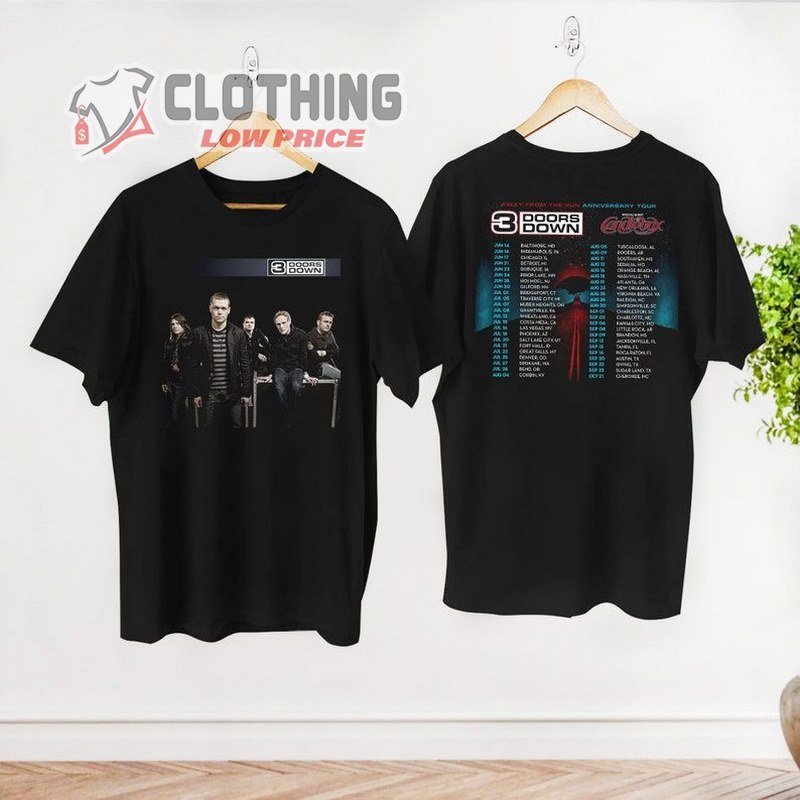 3 Doors Down Rock Band Concert, 3 Doors Down Tour 2023 Shirt, Away From The Sun Anniversary Concert