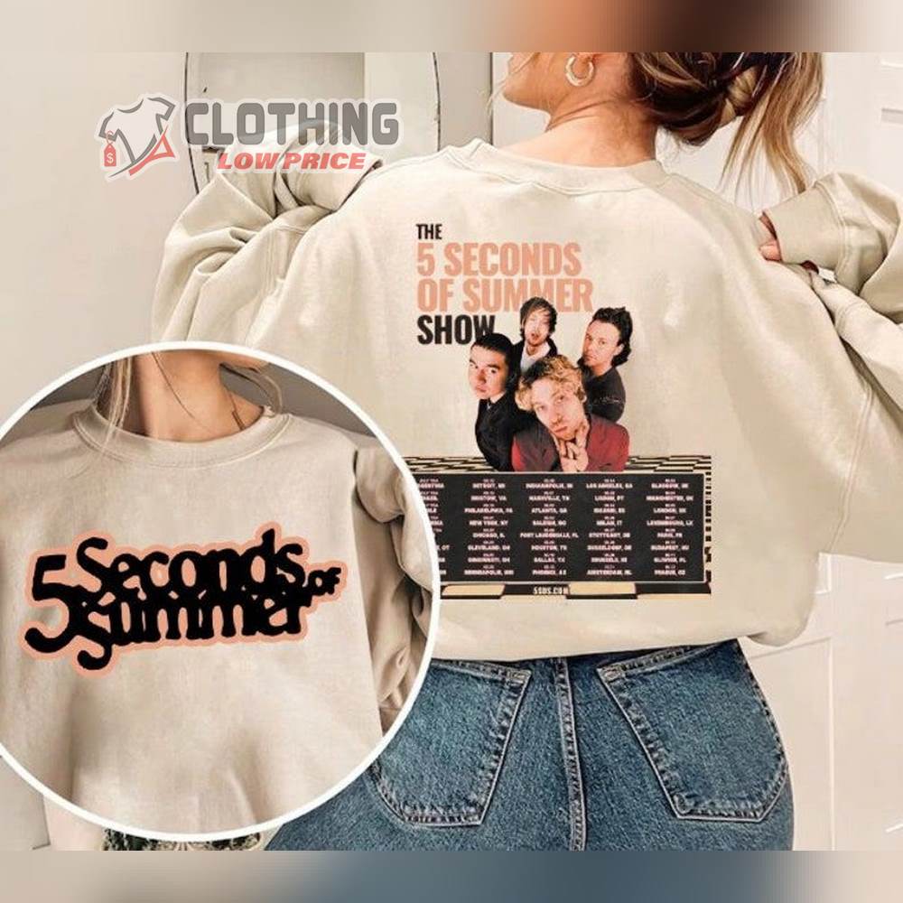 5 Seconds Of Summer 2023 Tour Merch, 5 Seconds Of Summer Show Hoodie, 5 Seconds Of Summer North America Tour Shirt