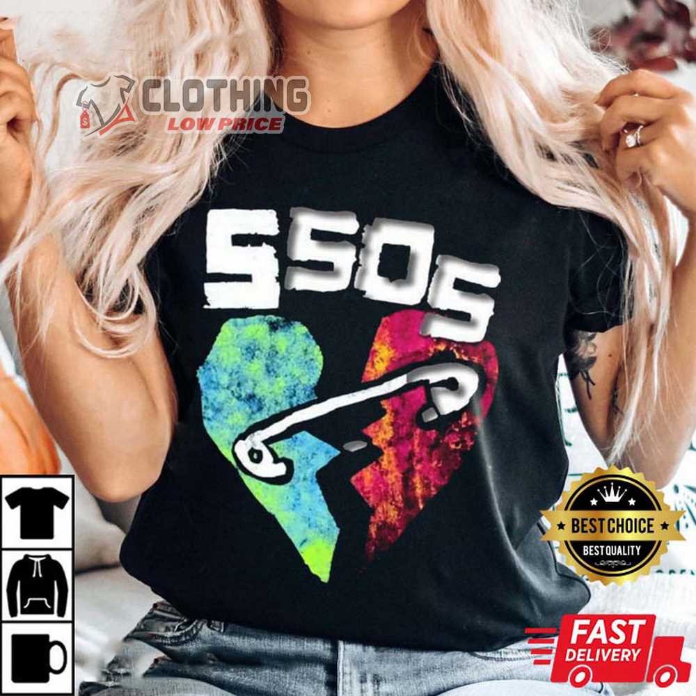 5 Seconds Of Summer Tour Dates 2023 T- Shirt, 5 Seconds Of Summer Broken Heart Band Music Fan Gift 2022 Tour T-shirt, 5 Seconds Of Summer Song Merch