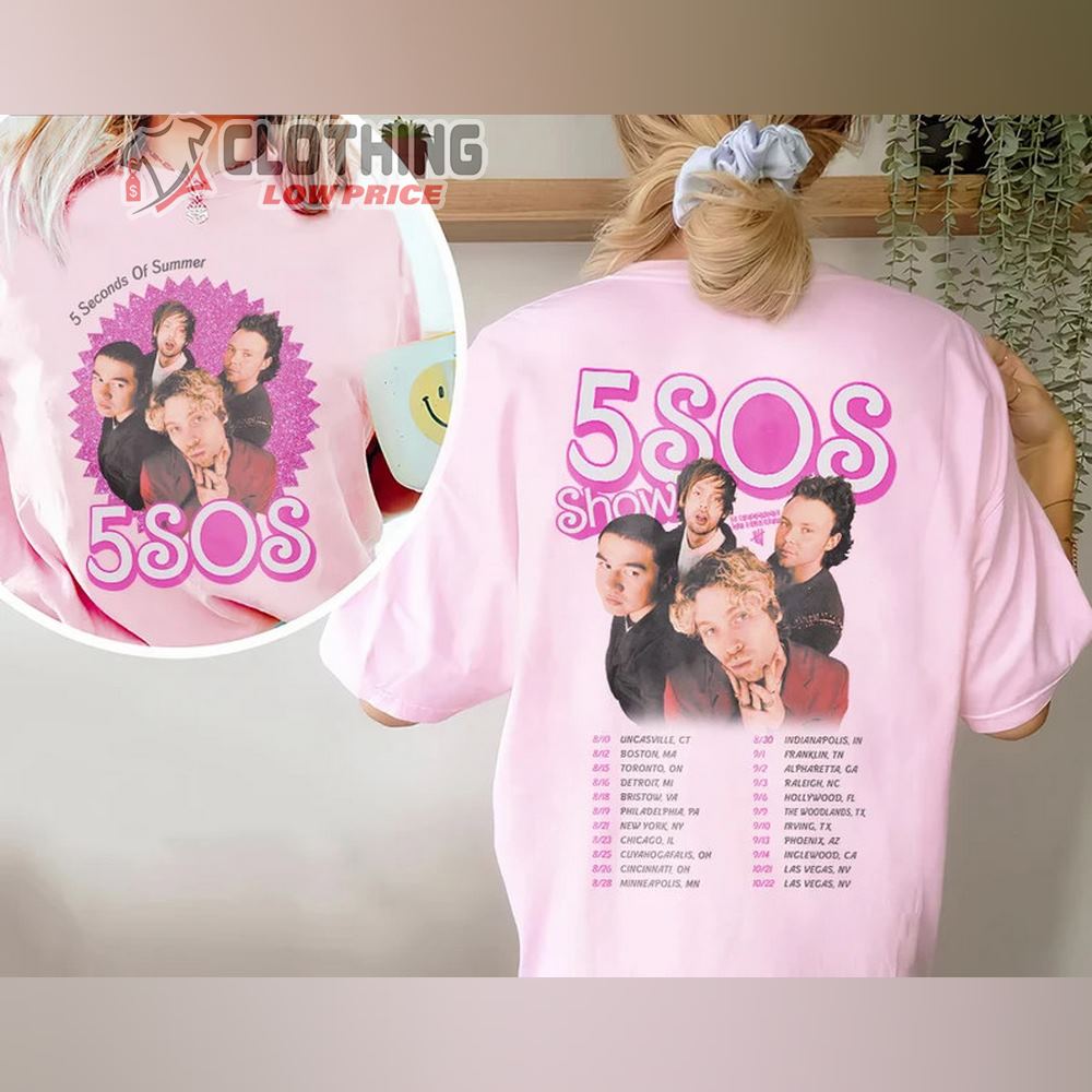 5 Seconds of Summer Show Tour Dates 2023 Merch, 5 Seconds of Summer World Tour Following Live Album Tee, 5SOS Las Vegas Tour 2023 Tickets T-Shirt