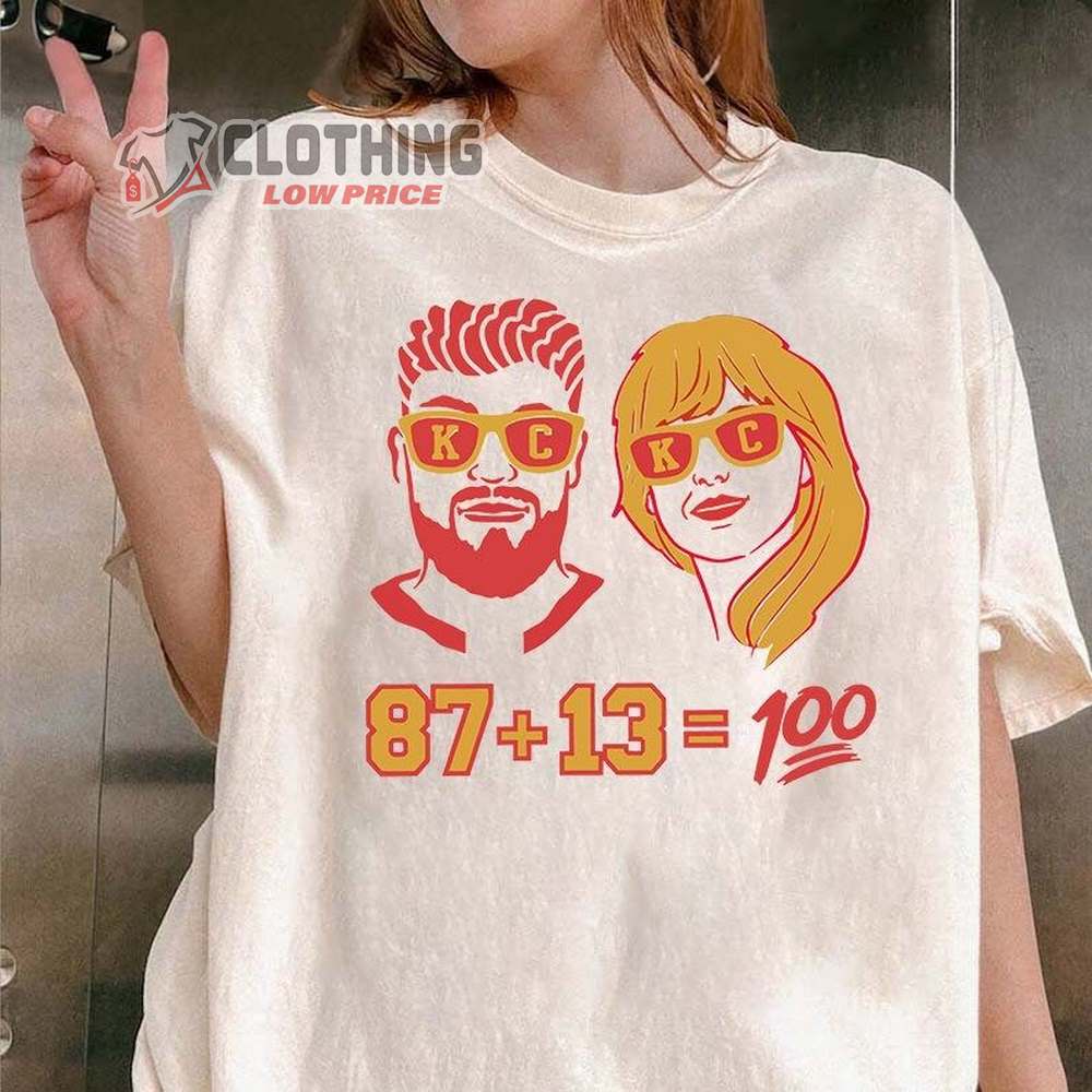 87 13 Taylor Travis Kelce Shirt, Taylor Boyfriend Trending Merch, Taylor Travis Cute Tee, Taylor Swift And Travis Kelce Fan Gift