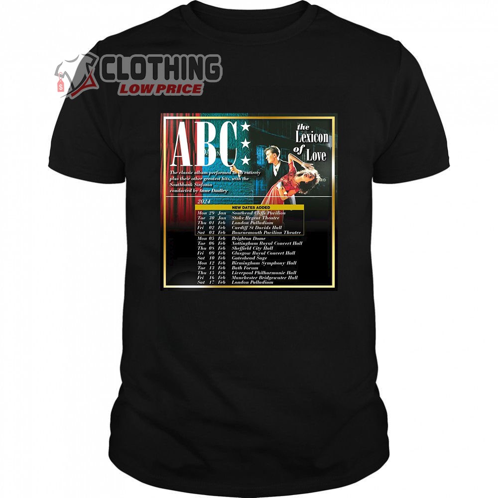 ABC The Lexicon Of Love 40th Anniversary Tour 2024 Merch, ABC Tour Dates 2024 Shirt, The Lexicon Of Love Album T-Shirt