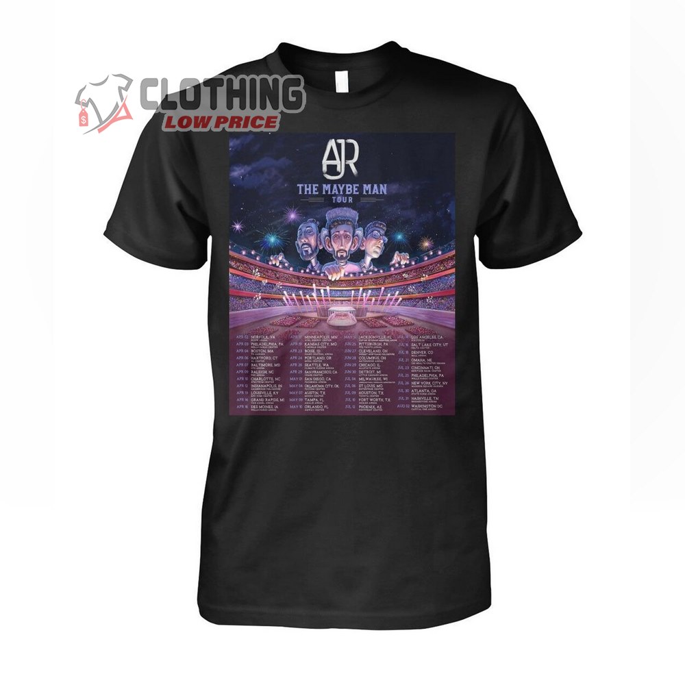 AJR The Maybe Man Tour 2024 Unisex Merch, AJR Tour Dates 2024 Fan Gift, AJR Band Fan T-Shirt