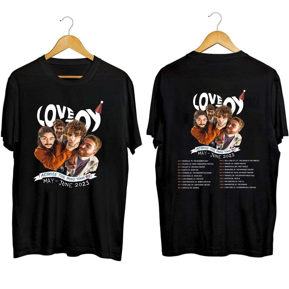 Across The Pond Tour 2023 Lovejoy Setlist Merch, Lovejoy 2023 Tour Shirt, Lovejoy Concert 2023 T-Shirt