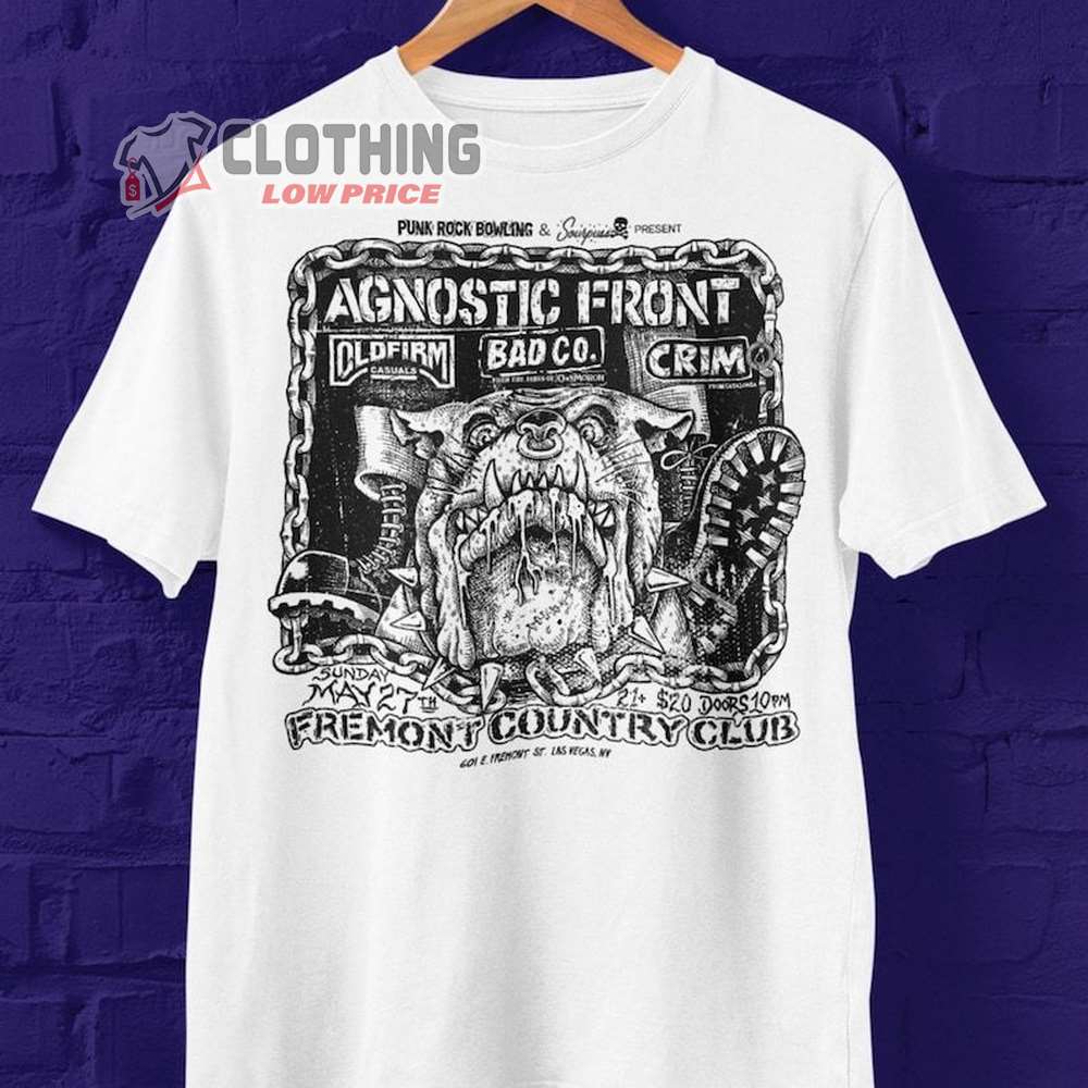 Agnostic Front Gig Flyer Unisex T-Shirt, Agnostic Front Fremont Country Club Las Vegas Merch