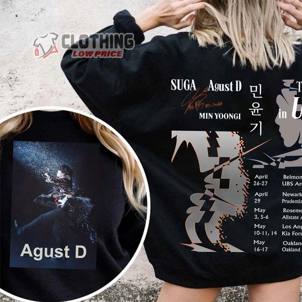 Agust D World Tour 2023 Unisex Sweatshirt, Suga Concert Tshirt, Agust D Vintage Shirt, Bangtan Shirt, Army Shirt, Suga BTS Tee, Min Yoongi Merch