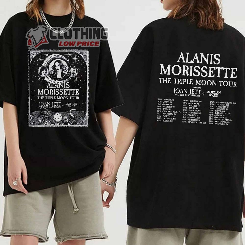 Alanis Morissette The Triple Moon Tour 2024 Merch, Alanis Morissette Live Nation Shirt, The Triple Moon Concert 2024 Sweashirt, Alanis Morissette 2024 Tour T-Shirt