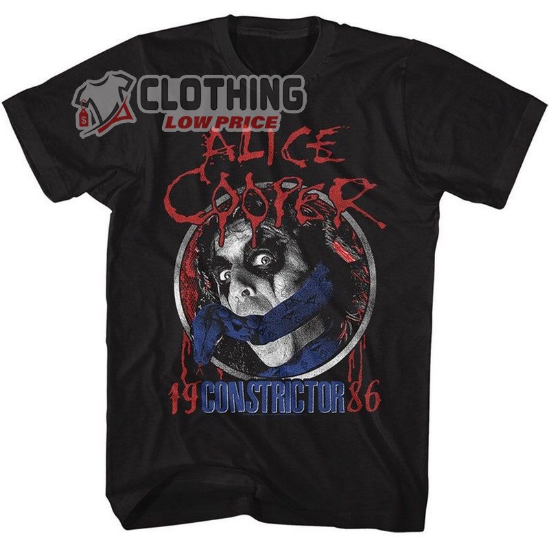 Alice Cooper Constrictor 1986 Rock Music Shirt, Alice Cooper 80s Concert Sweater, Alice Cooper Concert Tickets Merch