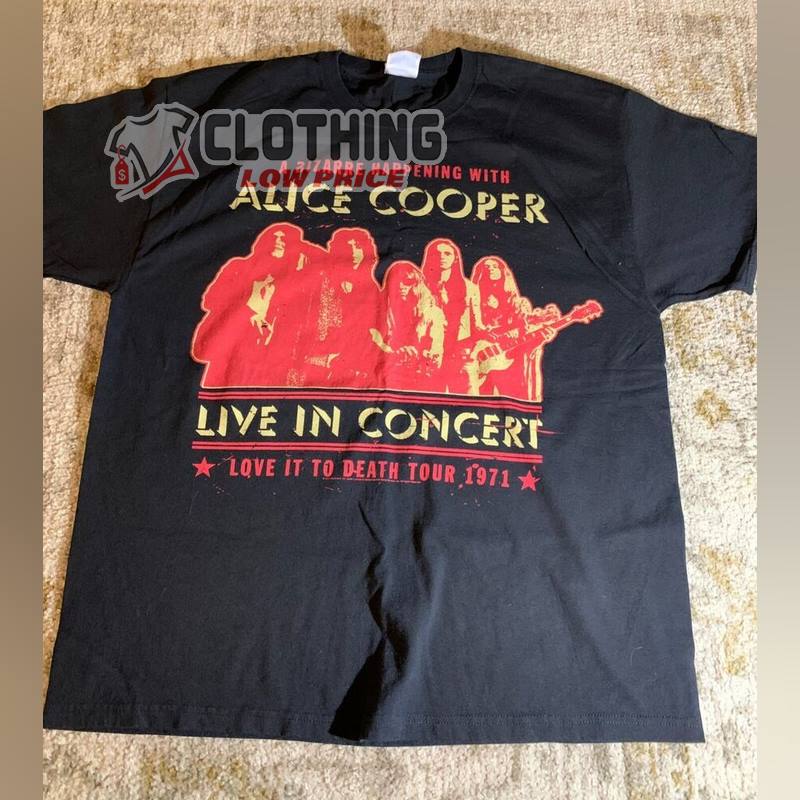 Alice Cooper Love It To Death Tour 1971 T-Shirt, Alice Cooper Concert Tickets Sweater, Alice Cooper 2023 Too Close For Comfort Tour Merch