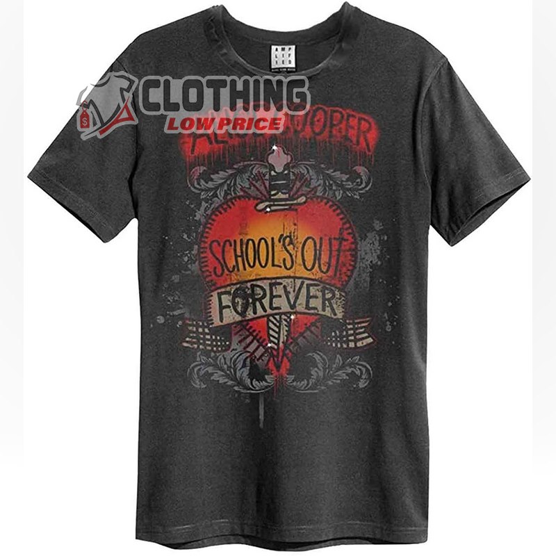 Alice Cooper School's Out Album Songs 1970s T-Shirt, Alice Cooper Hit Songs Sweater, Freaks On Parade 2023 Tour Merch