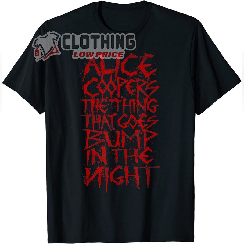 Alice Cooper Things That Goes Bump In The Night Shirt, Rob Zombie And Alice Cooper Concert Merch