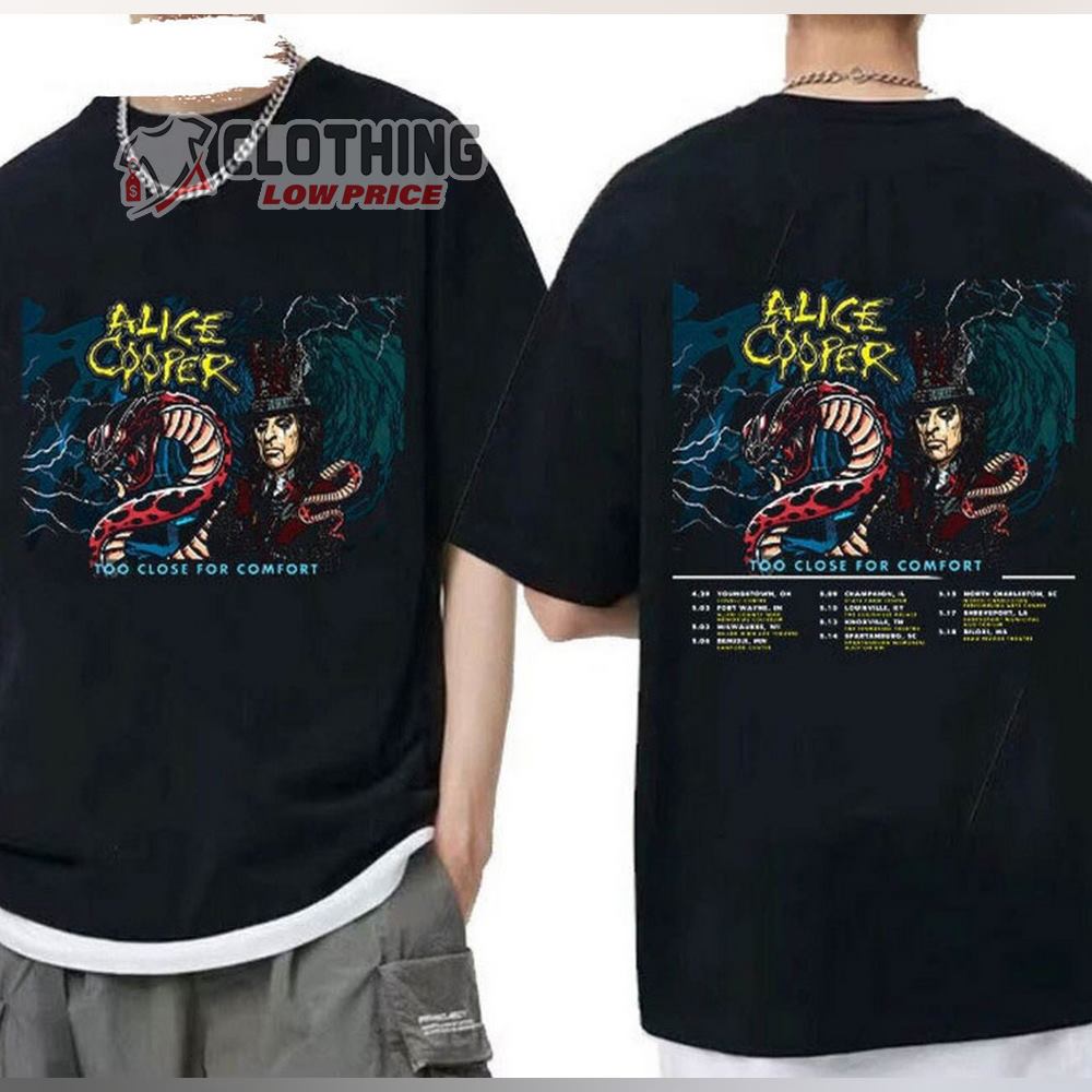 Alice Cooper Too Close For Comfort Tour 2023 Merch Too Close For Comfort Tour 2023 Shirt Alice Cooper World Tour 2023 T-Shirt