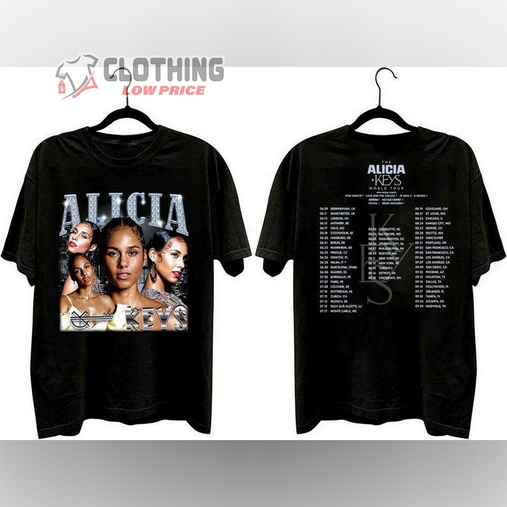 Alicia Keys The World Tour 2022 Setlist Merch, Superwoman Alicia Keys San Diego T-Shirt