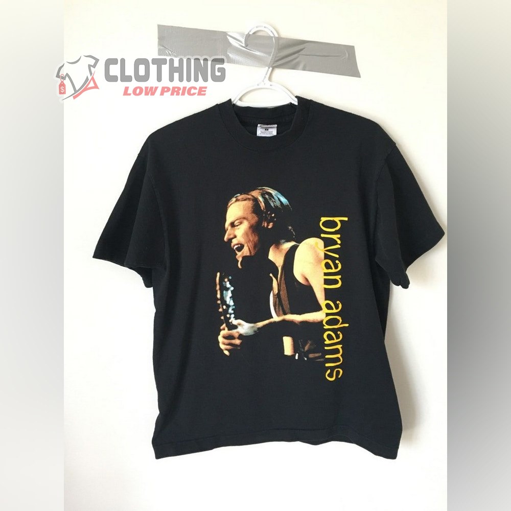 All For Love Bryan Adams Lyrics Merch, 1998 Bryan Adams Tour Shirt, Something About Christmas Time Bryan Adams Lyrics T- Shirt