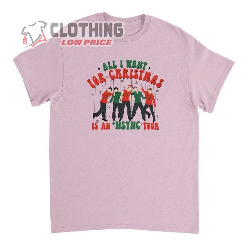 All I Want For Christmas Is An Nsync Tour Christmas T-Shirt, Boy Bad, Heavyweight Unisex Crewneck T-Shirt