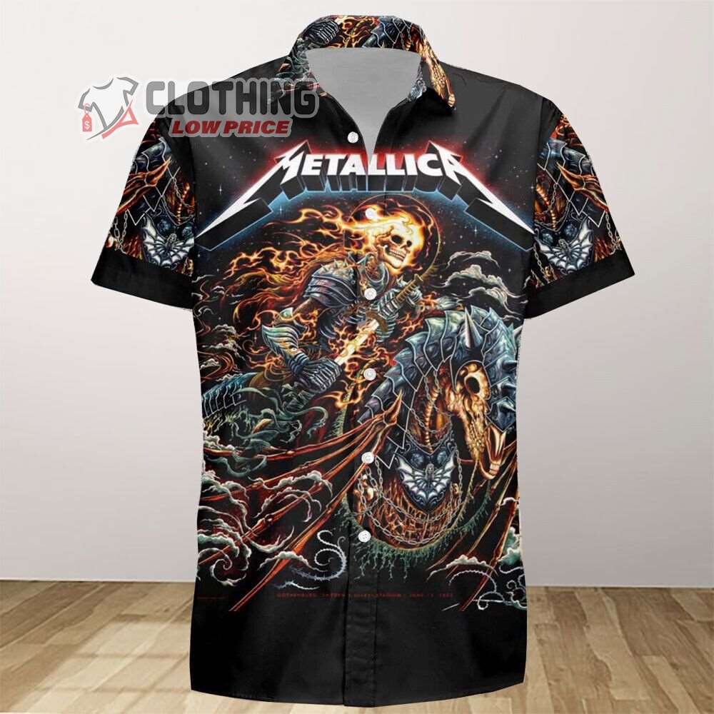 Aloha Summer Metallica Gothenburg Sweden M72 World Tour Hawaiian Shirt