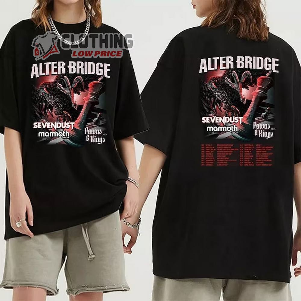 Pawns and Kings North America Tour 2023 Alter Bridge Merch Alter Bridge Tour  Date 2023 Shirt