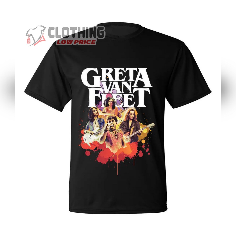 Anthem of the Peaceful Army Album Greta Van Fleet TShirts, Greta Van Fleet When The Curtain Falls Song Black Tee, Greta Van Fleet Graphic Tee