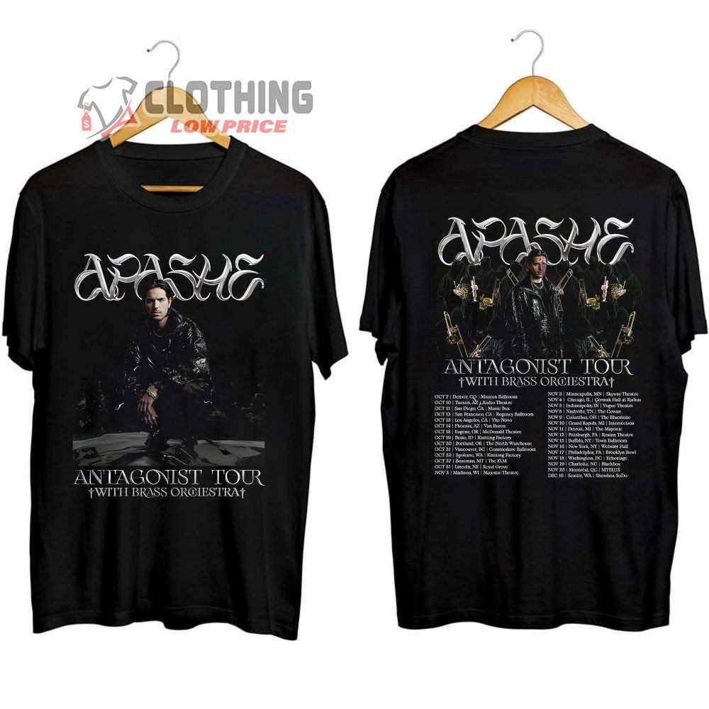 Apashe Antagonist Tour 2023 Tickets Merch, Apashe Antagonist Tour 2023 With Brass Orchestra Shirt, Apashe Antagonist New Album & Tour Dates 2023 T-Shirt