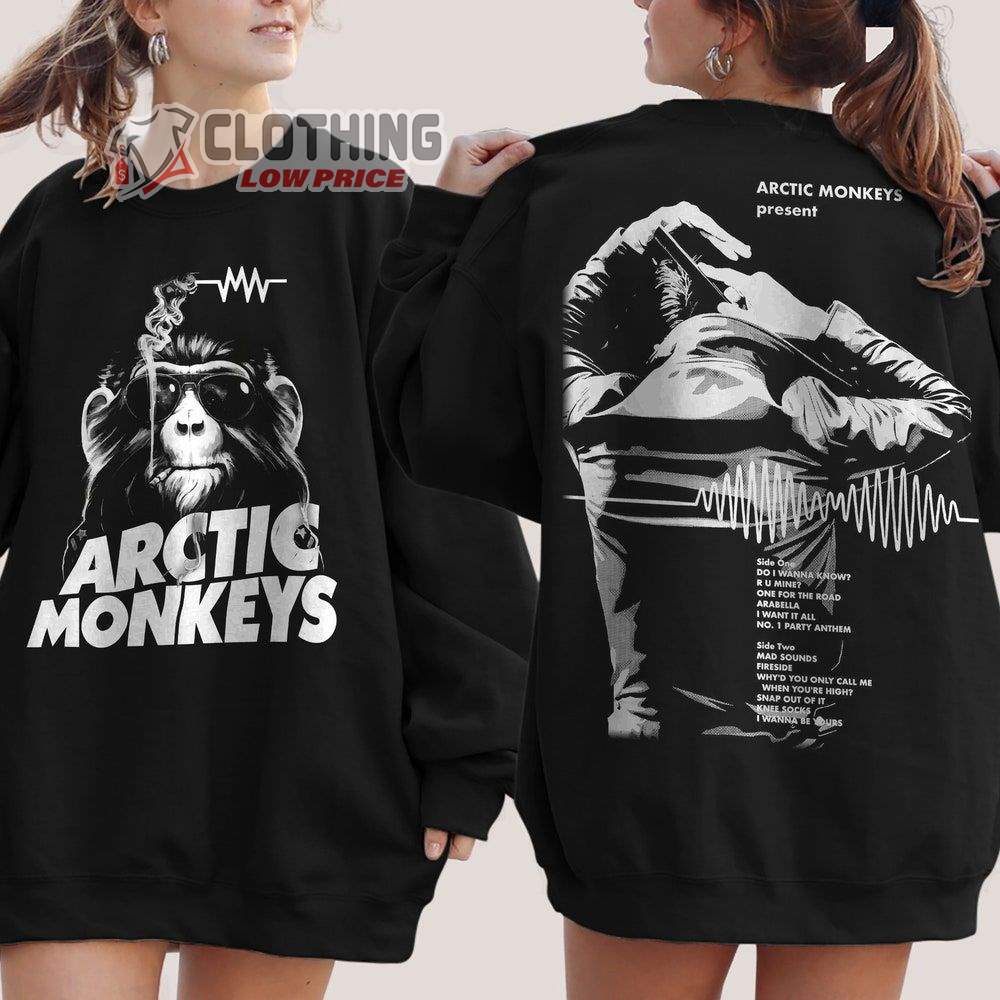 Arctic Monkeys Present Merch, Arctic Monkeys 2023 North America Tour Dates Sweatshirt, Arctic Monkeys Music Lyrics T-Shirt