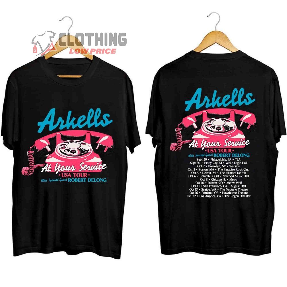 Arkells At Your Service USA Tour 2023 Merch, Arkells 2023 Concert Shirt, Arkells Band Tour 2023 Tickets Sweatshirt, Arkells At Your Service Fall Tour 2023 With K.Flay T-Shirt