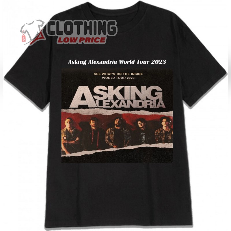 Asking Alexandria See What's On The Inside World Tour 2023 T- Shirt, Asking Alexandria Setlist 2023 Merch, Asking Alexandria 2023 Tour Shirt