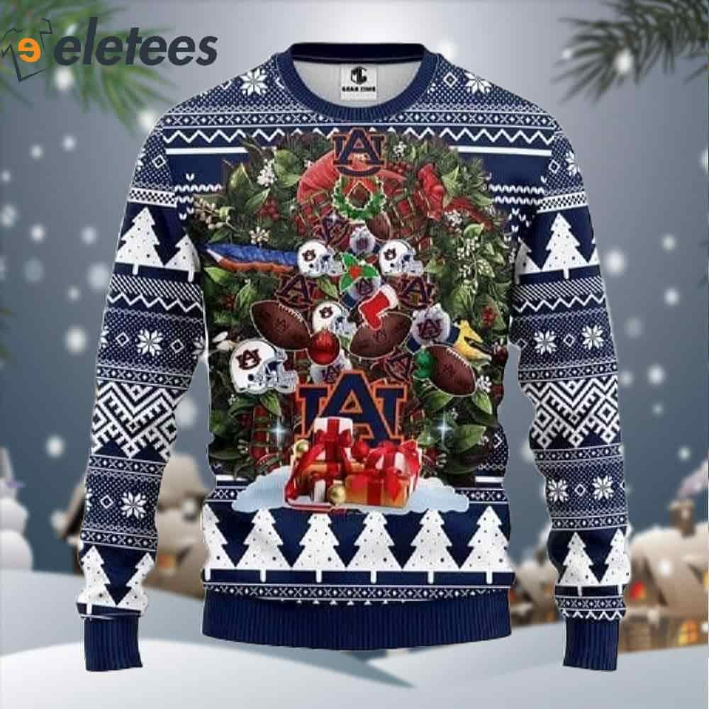 Auburn Tigers Tree Christmas Ugly Christmas Sweater