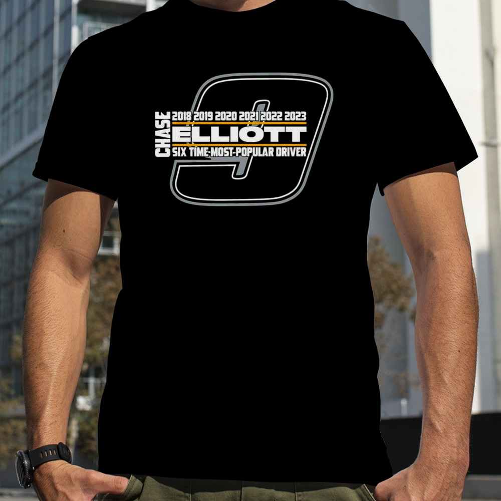 Chase Elliott six time most popular driver shirt