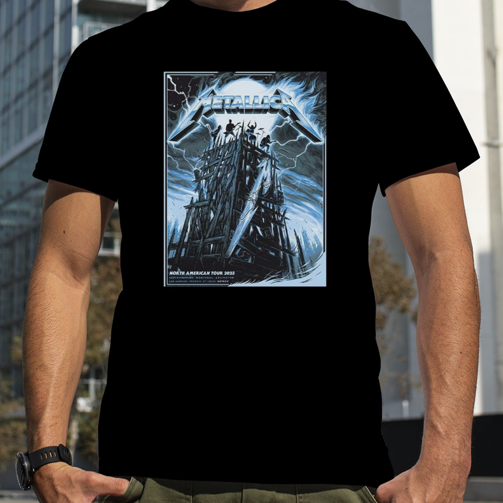 Exclusive Colorway Metallica North American Tour 2023 For M72 Detroit 9 And 12 November At Ford Field Michigan T-Shirt