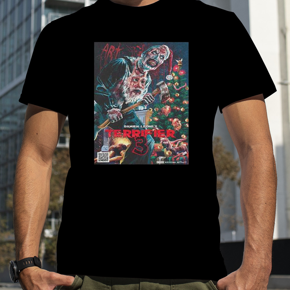 First Poster For Terrifier 3 By Damien Leone’s Christmas 2023 T-Shirt