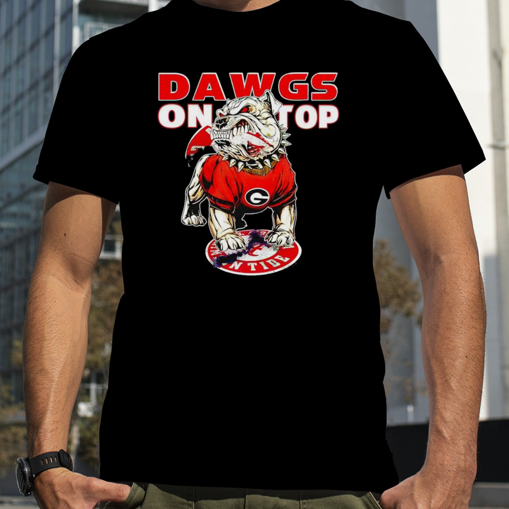 Georgia Bulldogs Dawgs on top mascot shirt