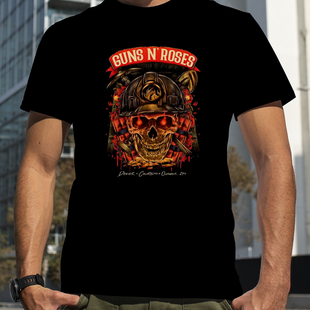 Guns N Roses Denver x Colorado x October 27th 2023 At Ball Arena North American Tour T-Shirt